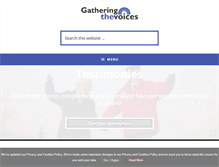 Tablet Screenshot of gatheringthevoices.com